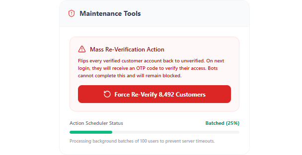 Force Re-Verify All Customers