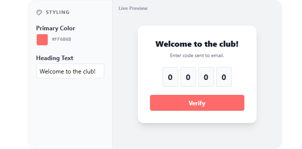 Fully Customizable Verification Popup