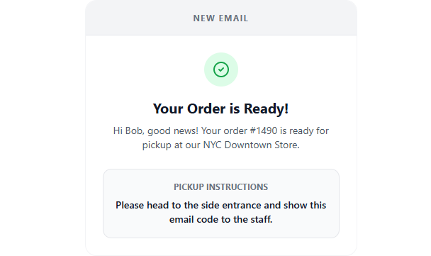Automated Pickup Notifications (Email + SMS)