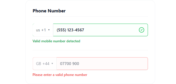 Phone Number Validation at Checkout