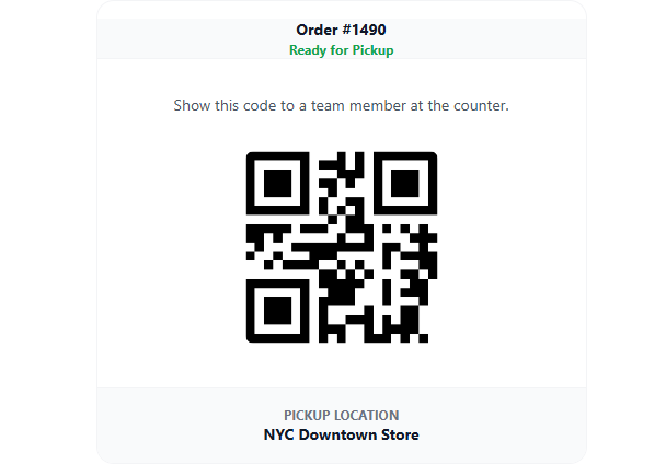 QR Code Pickup Handoff