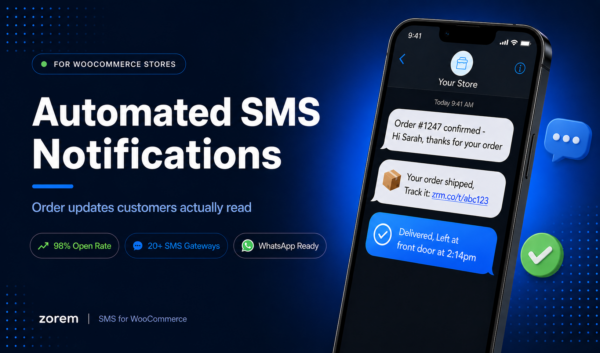 📱Boost retention with automated SMS notifications for WooCommerce